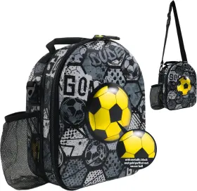 Decorably 525 Insulated Hard-top Soccer Boys Lunch Hard Top Bag