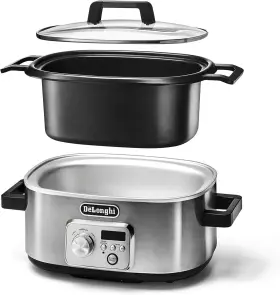 Cks1660d Delonghi Deftlonghi Livenza 350 Watts Programmable Slow Cooker 6 Quarts - Silver Black #3