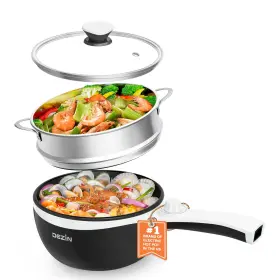 150h-1 Dezin Hot Pot Electric With Steamer Upgraded Non-stick Saut Pan Rapid Noodles El