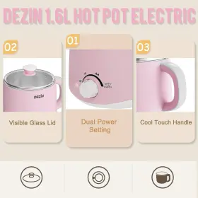 Glh-830 Dezin Hot Pot Electric Rapid Noodles Cooker Stainless Steel 1.6 #2
