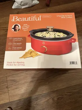 29383 Drew Barrymore Red Beautiful Slow Cooker By - New