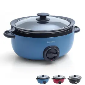 Eamoment 081904732921 3.5 Quart Slow Cooker Blue Uniform Heating Non Stick Pot Aluminum Makes Your