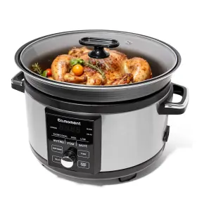 Eamoment 081904733751 5.5 Quart Programmable Slow Cooker With Timer Non Stick Aluminum Alloy Liner.slow