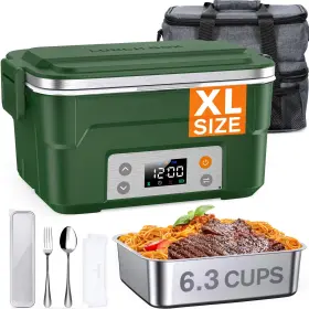 Hm935 East Oak Xl 6.3-cup Cordless Electric Lunch Box For Extra Large Green