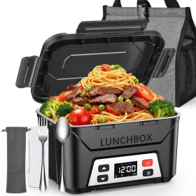 Hm945 East Oak Cordless Electric Lunch Box For Adults 5.5 Cups 1.3l Black