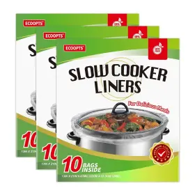 Ecoopts 706825582744 Slow Cooker Liners Disposable Cooking Bags Large Size Pot Fit