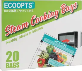 Ecoopts 706825583147 20 Steam Cooking Bags Microwave Steamer For Vegetables Potatoes One Size Ecoopts 706825583147 20 Steam Cooking Bags Microwave Steamer For Vegetables Potatoes One Size