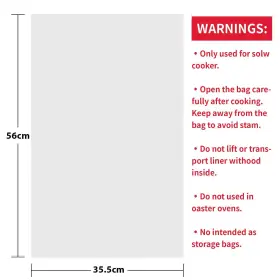 Ecoopts 706825583253 20 Count Disposable Slow Cooker Liners And Cooking Bags Extra Large Size Fi #3