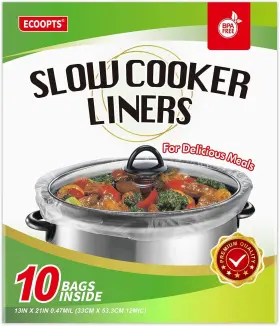 Ecoopts 740939986159 Slow Cooker Liners 8.5 Quarts 3 4 8 10 Bags