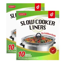 Ecoopts 740939986166 Slow Cooker Liners Disposable Cooking Bags Large Size Pot Fit
