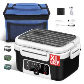 Edcreaty011 Edcreaty 762483442516 Cordless Electric Heated Lunch Box 1.5l - 6.3 Cups 20000 Mah 100w Xl White