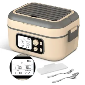 Edcreaty 762483443315 Cordless Electric Heated Lunch Box 1.5l 6.3cups 24000mah Xl Yellow