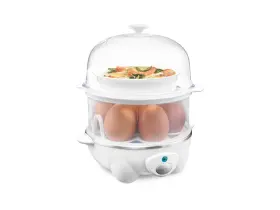 Elite Cuisine Egc4150 White Automatic 2-tier Egg Cooker/steamer