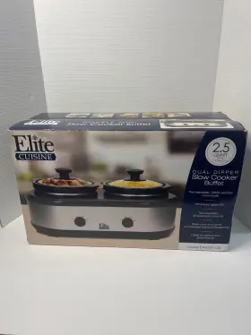Ewmst-125 Elite Cuisine Dual Dipper Slow Cooker Buffet By Maxi-matic Model