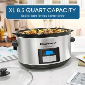 Mst-900d Elite Gourmet 717056132592 Digital Programmable Slow Cooker Oval Adjustable Temp Entrees Sau #2