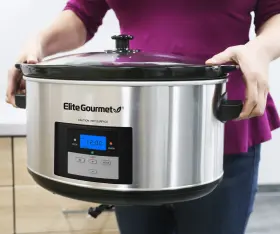 Mst-900d Elite Gourmet 717056132592 Digital Programmable Slow Cooker Oval Adjustable Temp Entrees Sau #3