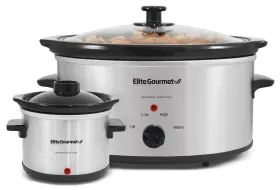 Mst-500d Elite Gourmet 737079447664 Electric Slow Cooker Includes 0.75-quart Dipper With Adjustable Tem