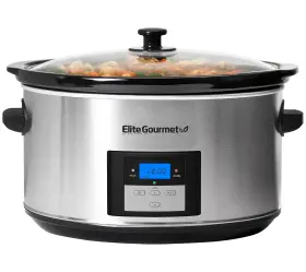 Mst-900 Elite Gourmet 8.5- Quart Stainless Steel Digital Sow Cooker