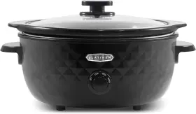 Mst1234bxx Elite Gourmet 6 Quart Diamond Series Slow Cooker Charcoal Black