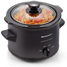 Mst-250xbx Elite Gourmet Mst250xbx Electric Slow Cooker Ceramic Pot 1.5 Quarts Black