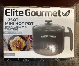 Mst250xs Elite Gourmet Mini Hot Pot With Ceramic Coating