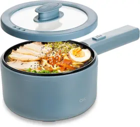 700w Enchante Accessories Inc. Whp1 Cook With Color Electric Hot Pot 1.6l Non-stick Rice Noodles Soups Blue Gre