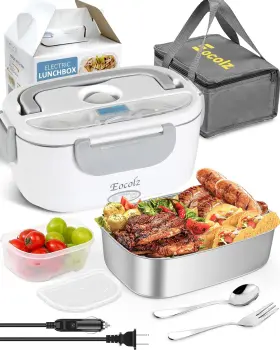 60-80w Eocolz 647726727554 Electric Lunch Box Food Heater For Adults Portable White