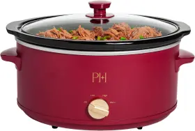 Epoca 313110769782 Paris Hilton 6- Quart Nonstick Manual Slow Cooker With 3 Settings Family Sized Berry