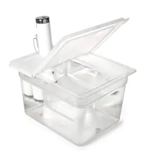Everie 756926403455 Sous Vide Container 12 Quart With Collapsible Hinged Lid Compatible Wi Everie 756926403455 Sous Vide Container 12 Quart With Collapsible Hinged Lid Compatible Wi