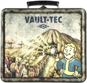 Fwfo-3001 Fanwraps Fallout 4 Vault-tec Weathered Tin Tote Replica Multicolor 7.8 X 6.8