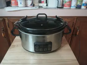 Sccpvlf712-s-br Farberware Cook Carry 7 Quart Oval Programmable Slow Cooker Silver Locking Lid #3