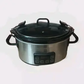 Sccpvlf712-s-br Farberware Cook Carry 7 Quart Oval Programmable Slow Cooker Silver Locking Lid