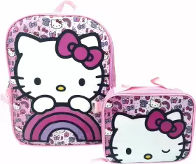 Fast Forward 840716270928 Kids Licensed 15 Inch Backpack With Lunch Box Combo Set Hello #3