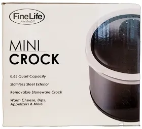 Sp-04488 Finelife Fine Life Black Steel Mini Crock With Removable White Stoneware Pot 0.65 Quart #2
