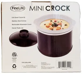 Sp-04488 Finelife Fine Life Black Steel Mini Crock With Removable White Stoneware Pot 0.65 Quart #3