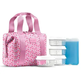 4511cx3988 Fit & Fresh And Remi Lunch Bag For Women Work Neoprene Large Sweet Pink Block