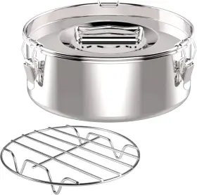 Fp-m0 Flanera Flan Mold 1.5 Quart 7.6 X 2.9 In - Maker With Lid Silver