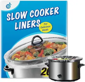 Dh20 Fnsuzoka Slow Cooker Liners 20 Count Cooking Extra Large Colorless And Transparent