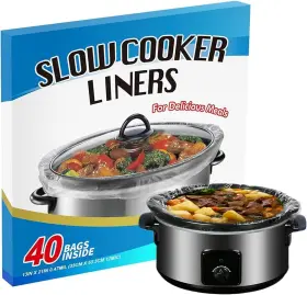 Zh40 Fnsuzoka Fasozuka Slow Cooker Liners 40 Cooking Bags Large Colorless And Transparent