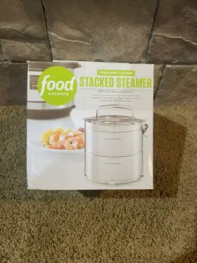 Food Network 400863943979 Pressure Cooker Accessory Stainless Steel Stacked Steamer