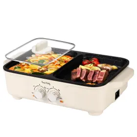 Fpj209 Food Party Hot Pot Electric Grill 2 In 1 Korean Bbq Indoor Smokeless Hotpot El