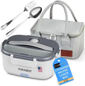 Jiuyi-003 Forabest Electric Lunch Box For Adults 80w Fast-heated With White Gray