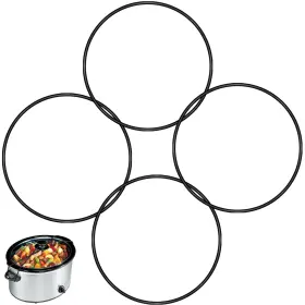 Fs0322sc Fowsrhrg 4pcs Lid Latch Strap Rubber Band For Fix Pot Universal Black