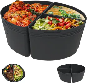 Froven 676737885335 6 Quart Silicone Slow Cooker Divider Liners Oval. Thickened Weighted And Sturd