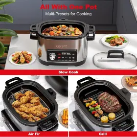 Glscx608s1a15 Galanz 8-in-1 Multi Cooker With Air Fry Sous Vide Rice Stainless Steel #2