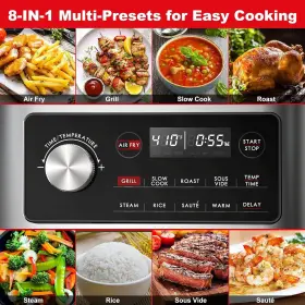 Glscx608s1a15 Galanz 8-in-1 Multi Cooker With Air Fry Sous Vide Rice Stainless Steel #3