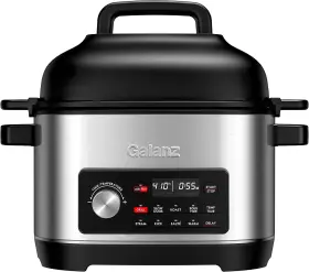 Glscx608s1a15 Galanz 8-in-1 Multi Cooker With Air Fry Sous Vide Rice Stainless Steel