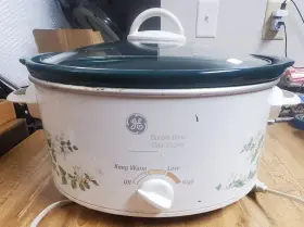 106851g Ge 3-quart Oval Double Bowl Slow Cooker Inch Crock Pot #106851g Tested Works