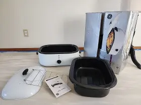 169081 Ge General Electric Large 18 Quart Roaster Oven With Rack Slow Cooker New