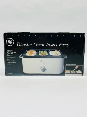 169089 Ge Vintage Roaster Oven Insert Pans 2002 Fits 18 Quart In Box 169089 Ge Vintage Roaster Oven Insert Pans 2002 Fits 18 Quart In Box
